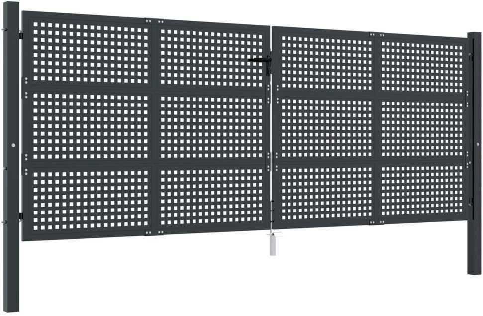 Sodo vartai, antracito, 400x150cm, plienas