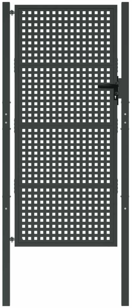 Sodo vartai, antracito spalvos, 105x225cm, plienas