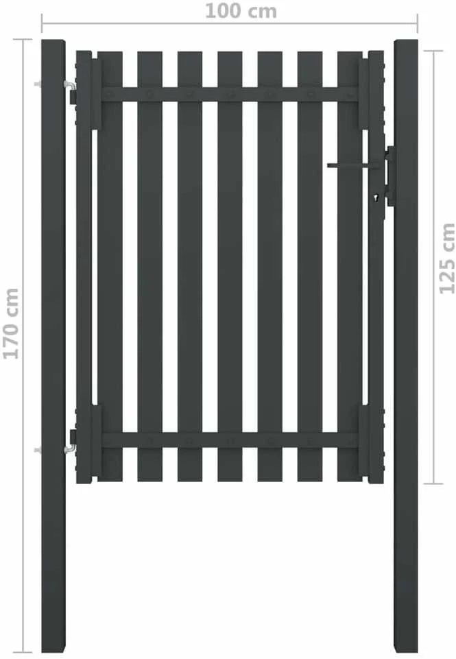 Sodo vartai, antracito spalvos, 1x1,7m, plienas