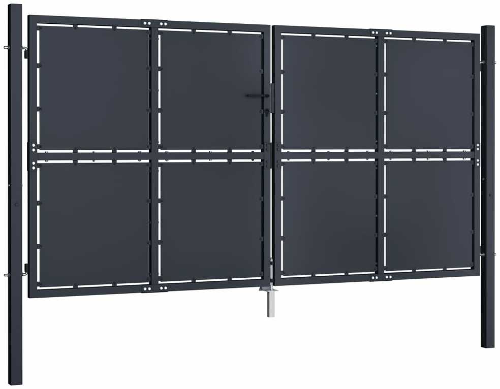 Sodo vartai, antracito spalvos, 300x200cm, plienas
