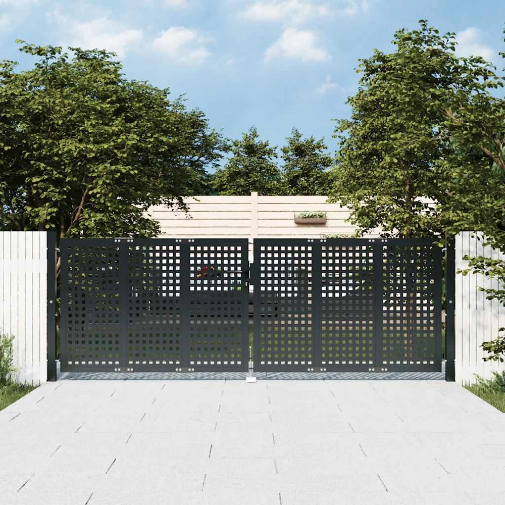 Sodo vartai, antracito spalvos, 300x125cm, plienas