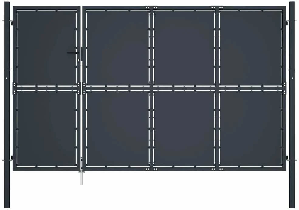 Sodo vartai, antracito spalvos, 350x150cm, plienas