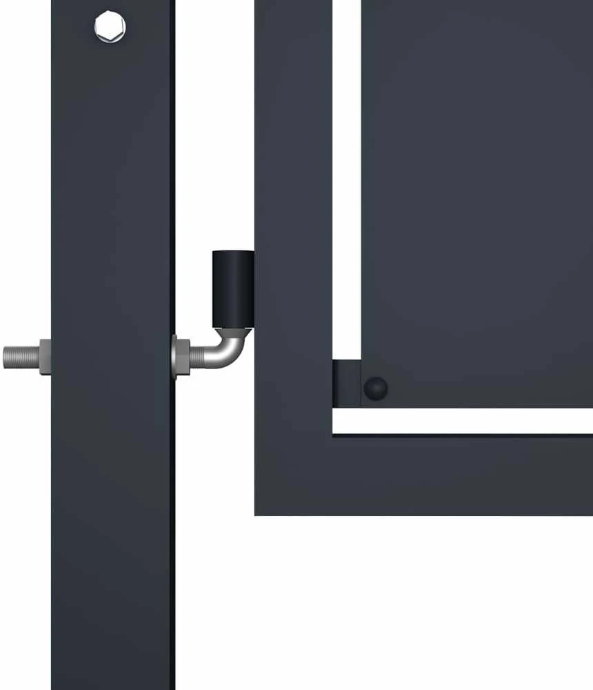 Sodo vartai, antracito spalvos, 350x175cm, plienas