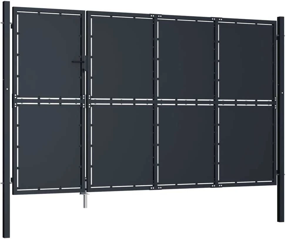Sodo vartai, antracito spalvos, 350x175cm, plienas