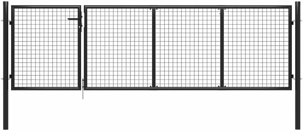 Sodo vartai, antracito spalvos, 350x75cm, plienas
