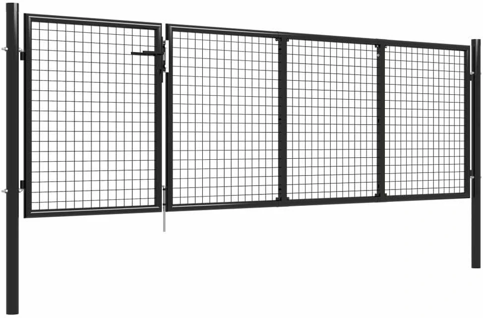 Sodo vartai, antracito spalvos, 350x75cm, plienas