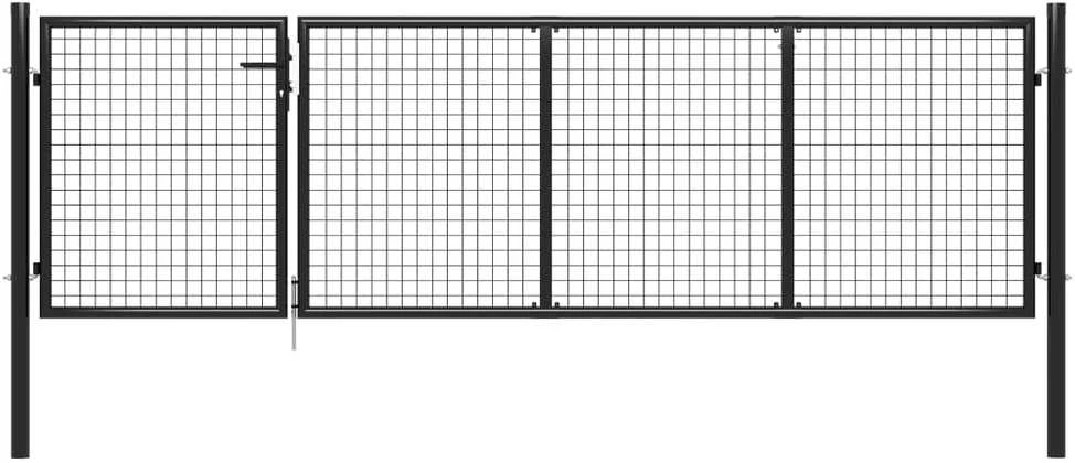 Sodo vartai, antracito spalvos, 350x75cm, plienas