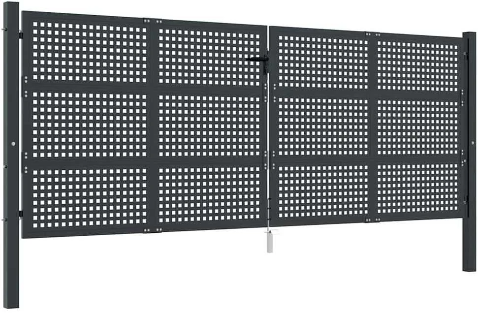 Sodo vartai, antracito spalvos, 400x175cm, plienas