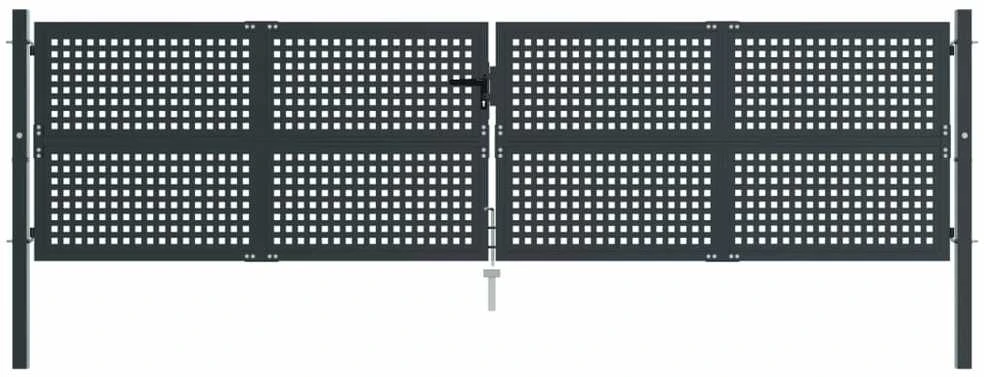 Sodo vartai, antracito spalvos, 400x125cm, plienas