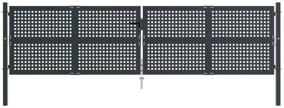 Sodo vartai, antracito spalvos, 400x125cm, plienas