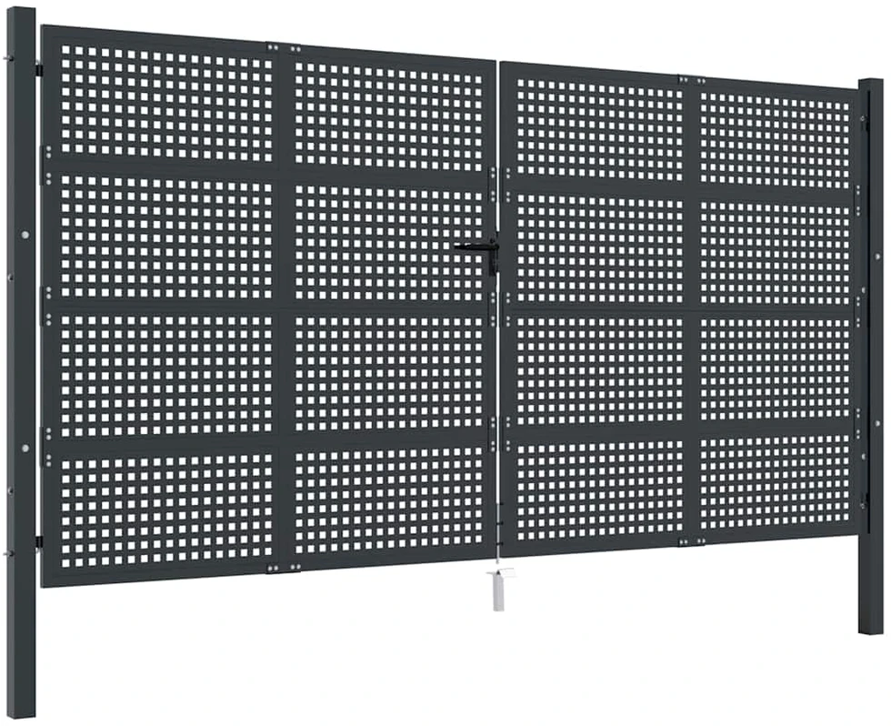 Sodo vartai, antracito spalvos, 400x175cm, plienas