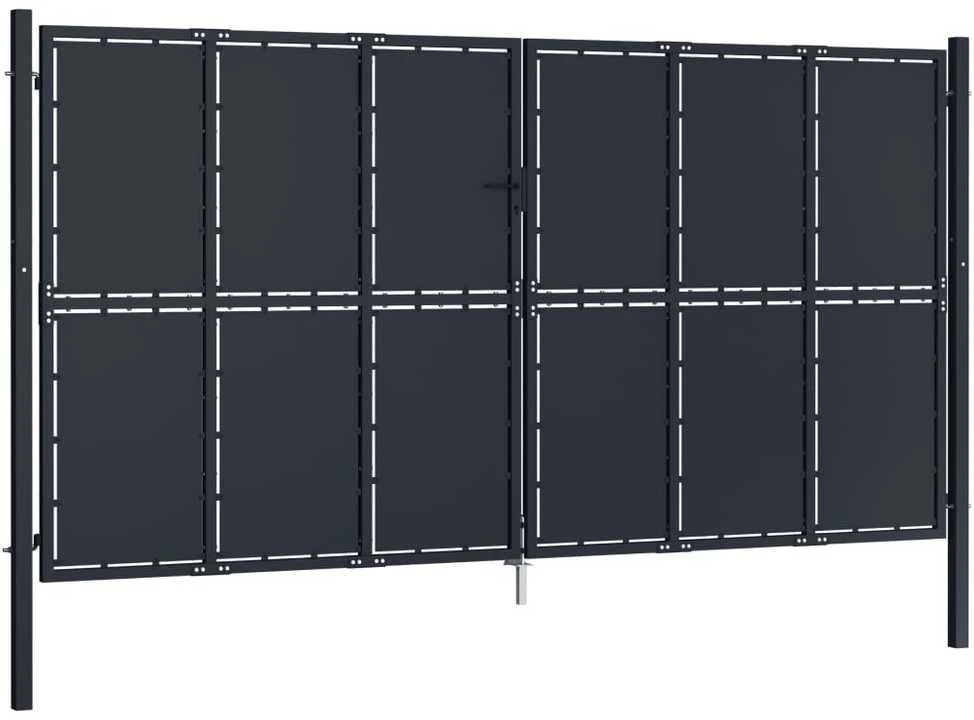 Sodo vartai, antracito spalvos, 400x175cm, plienas