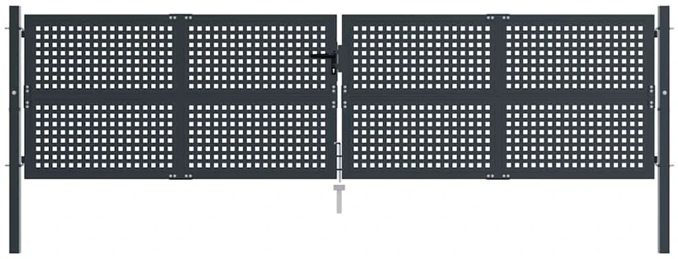 Sodo vartai, antracito spalvos, 400x125cm, plienas
