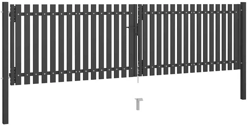 Sodo vartai, antracito spalvos, 4x1,25m, plienas