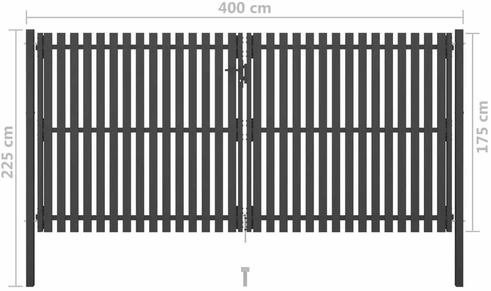 Sodo vartai, antracito spalvos, 4x2,25m, plienas