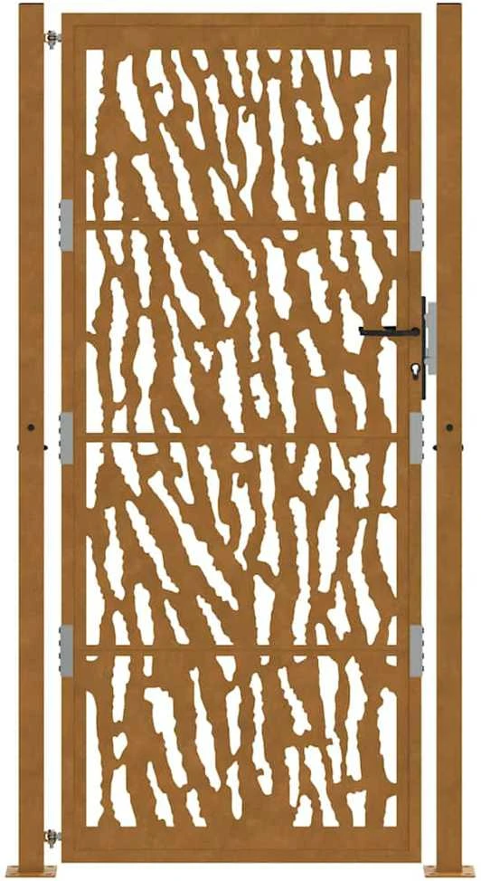 Sodo vartai, 100x200 cm, atsparūs oro sąlygoms, plienas, su atbrailomis