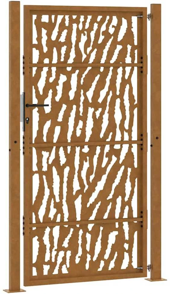 Sodo vartai, 100x175 cm, atsparūs oro sąlygoms, plienas, su raižiniais