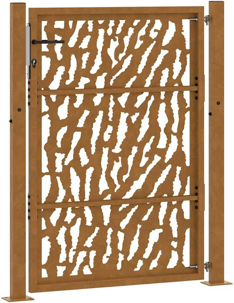 Sodo vartai, 100x125 cm, atsparūs oro sąlygoms, plienas, su atbrailomis