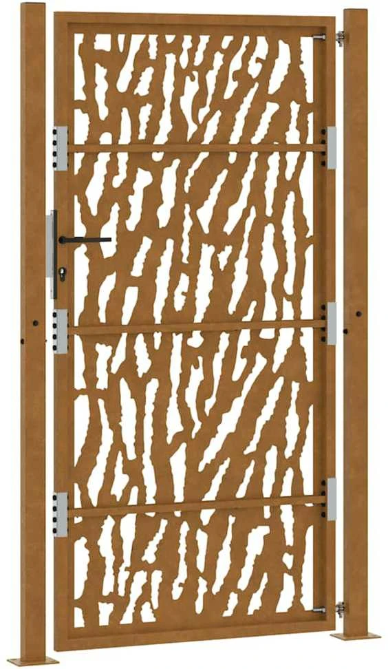 Sodo vartai, 100x175 cm, atsparūs oro sąlygoms, plienas, su raižiniais