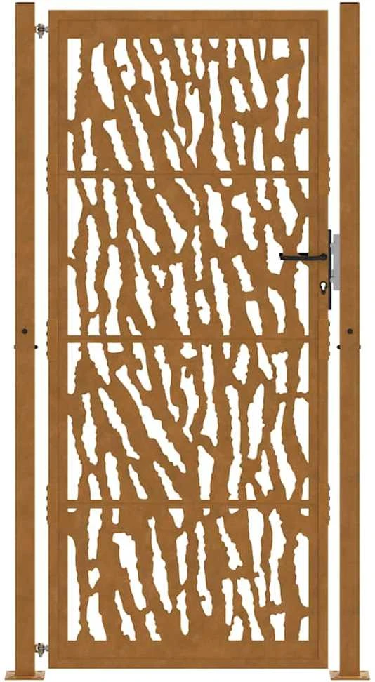 Sodo vartai, 100x200 cm, atsparūs oro sąlygoms, plienas, su atbrailomis