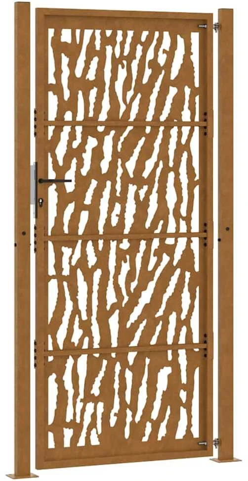 Sodo vartai, 100x200 cm, atsparūs oro sąlygoms, plienas, su atbrailomis