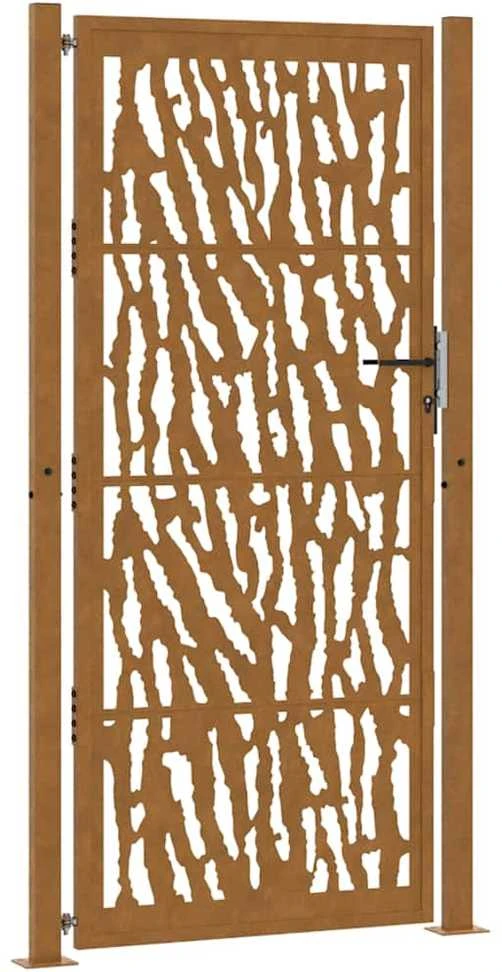 Sodo vartai, 100x200 cm, atsparūs oro sąlygoms, plienas, su atbrailomis