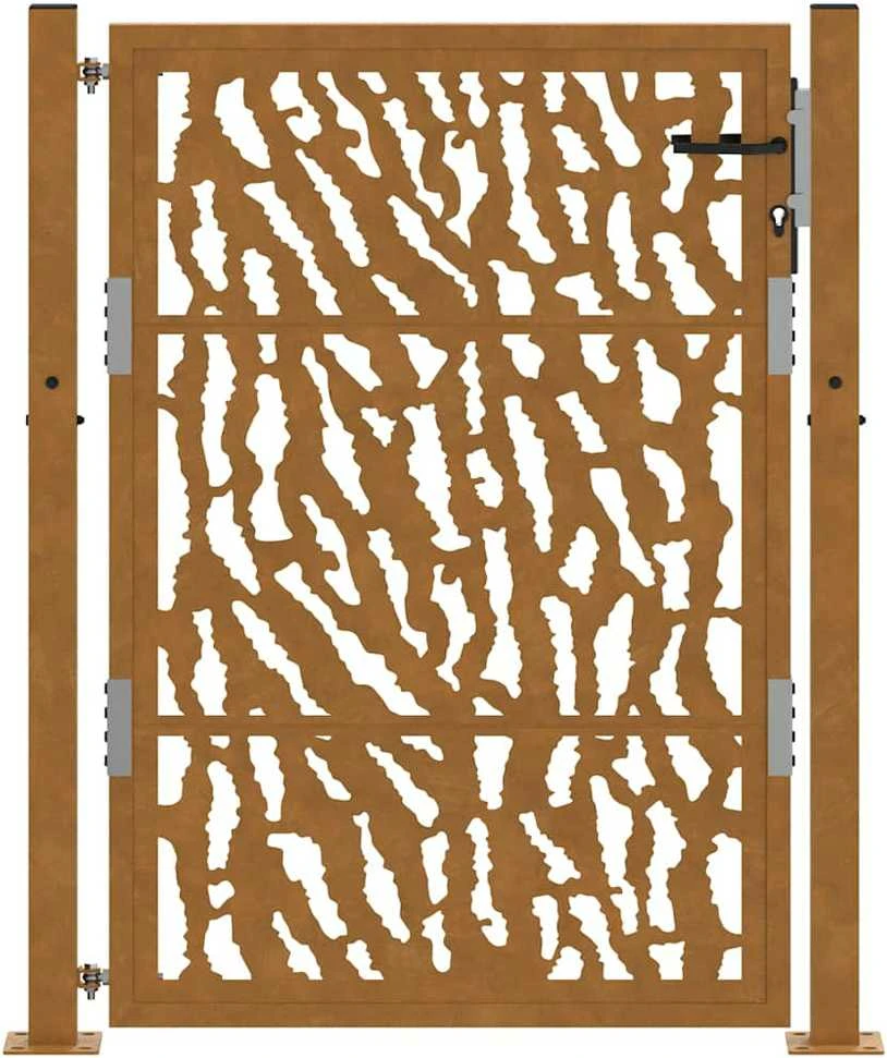 Sodo vartai, 100x125 cm, atsparūs oro sąlygoms, plienas, su atbrailomis
