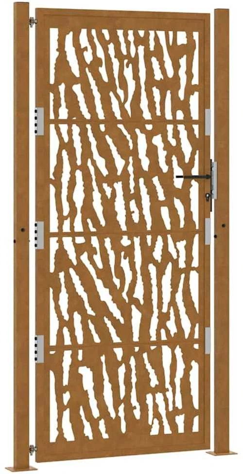 Sodo vartai, 100x200 cm, atsparūs oro sąlygoms, plienas, su atbrailomis