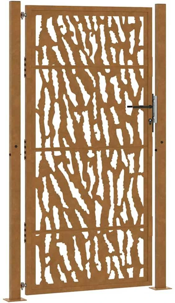 Sodo vartai, 100x175 cm, atsparūs oro sąlygoms, plienas, su raižiniais