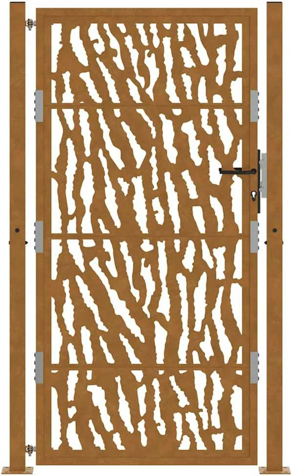 Sodo vartai, 100x175 cm, atsparūs oro sąlygoms, plienas, su raižiniais