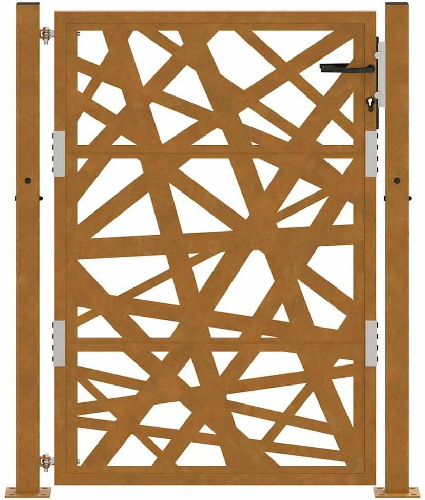 Sodo vartai, 100x125 cm, atsparūs oro sąlygoms, plienas, šviesaus dizaino