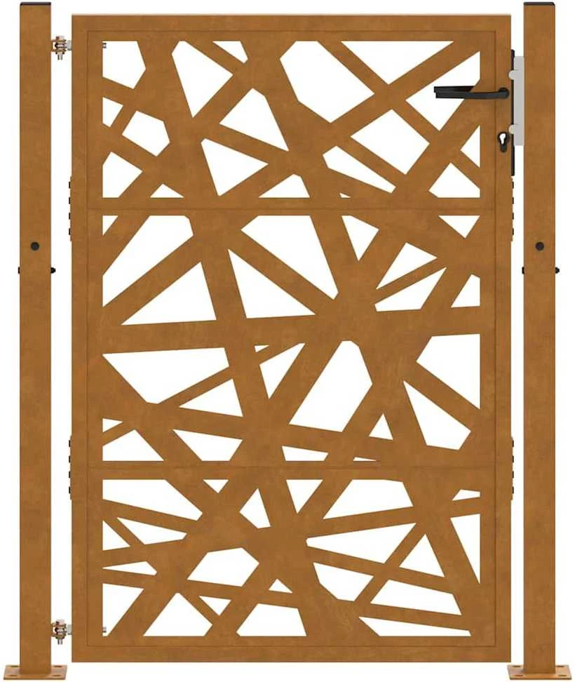 Sodo vartai, 100x125 cm, atsparūs oro sąlygoms, plienas, šviesaus dizaino