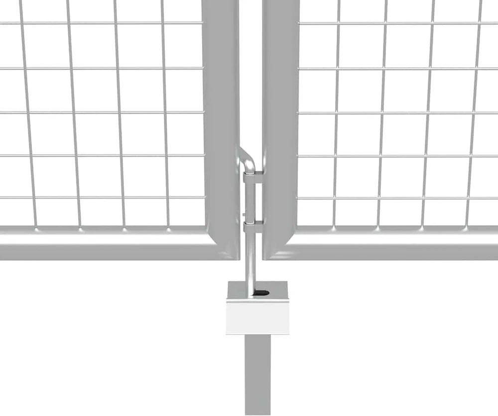 Sodo vartai, sidabrinės sp., 415x225cm, galvanizuotas plienas