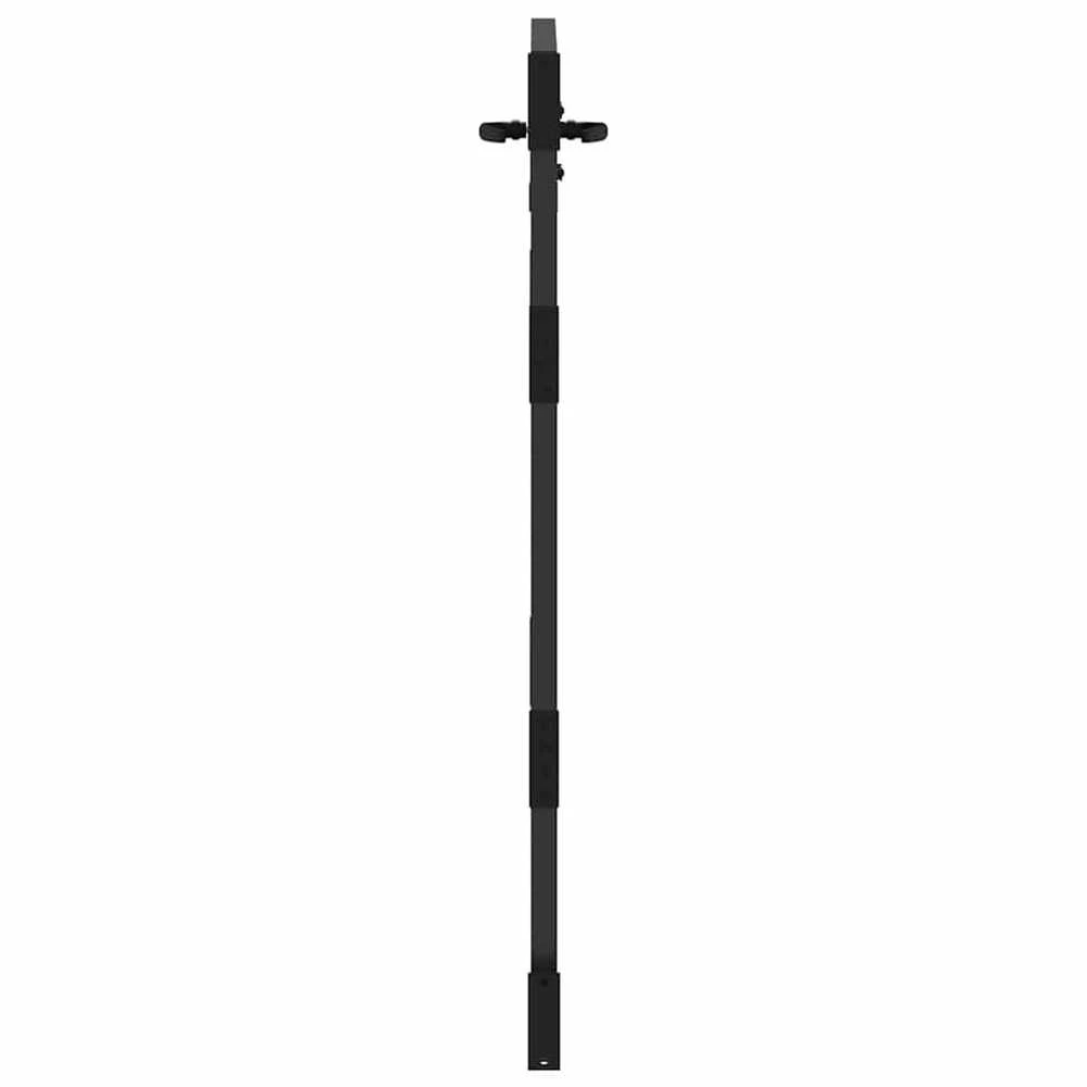 Sodo vartai 85 x 125 cm Juoda Užrakintas
