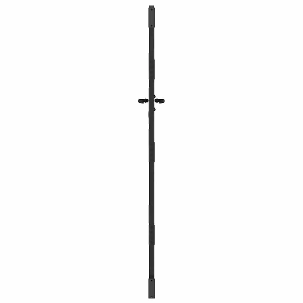 Sodo vartai 85 x 200 cm Juoda Užrakintas
