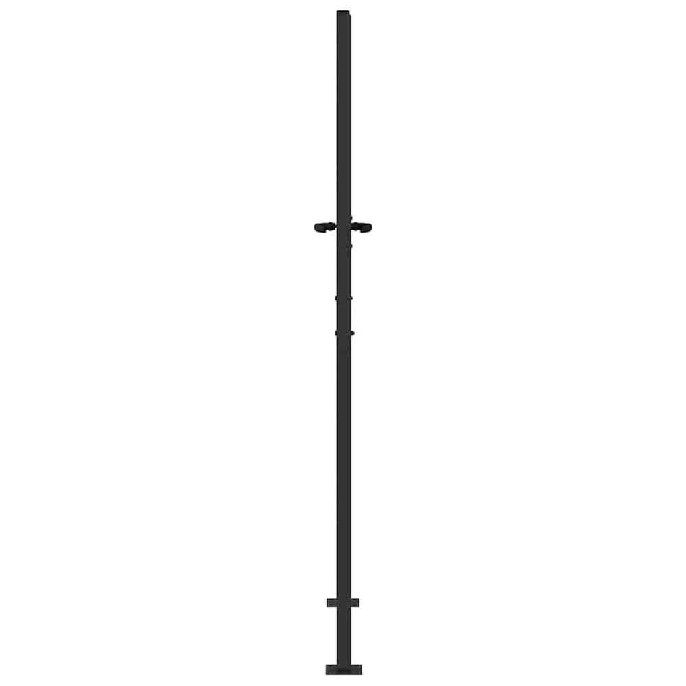 Sodo vartai Juoda 110 x 180 cm Milteliniu būdu dengtas plienas
