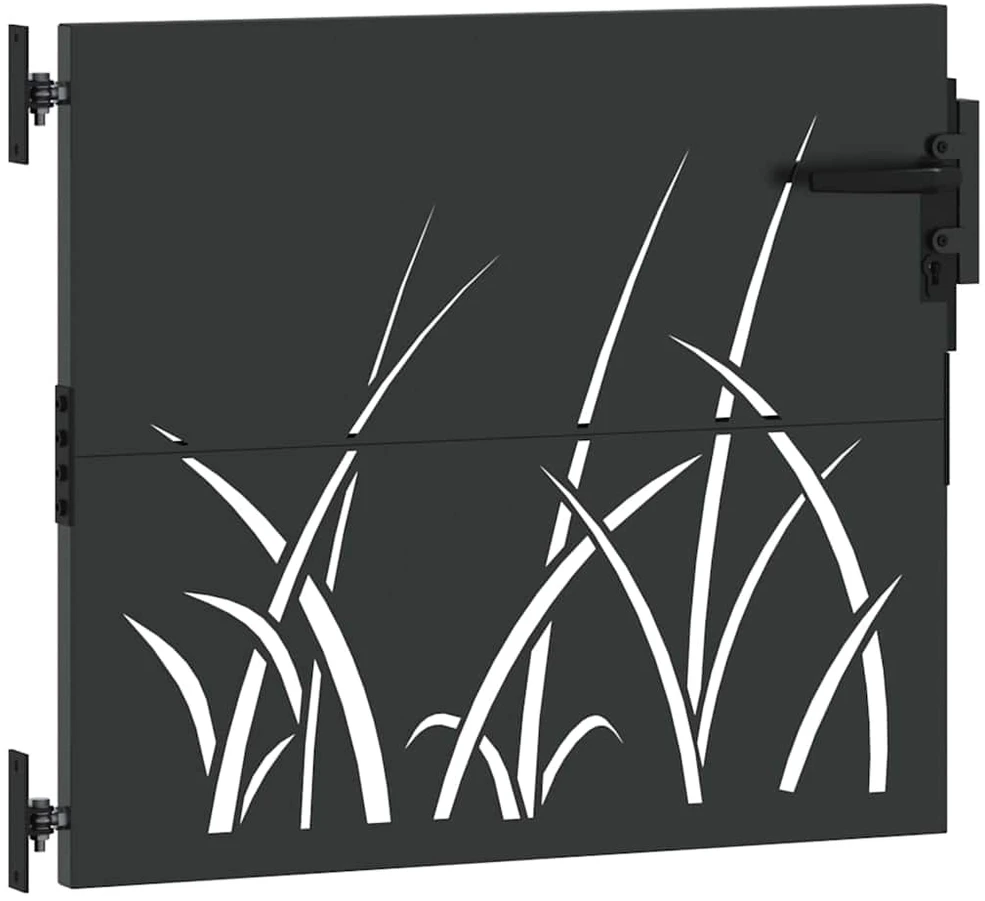 Sodo vartai Juoda 85 x 100 cm Milteliniu būdu padengtas plienas