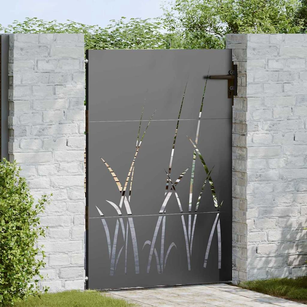 Sodo vartai Juoda 85 x 125 cm Milteliniu būdu padengtas plienas