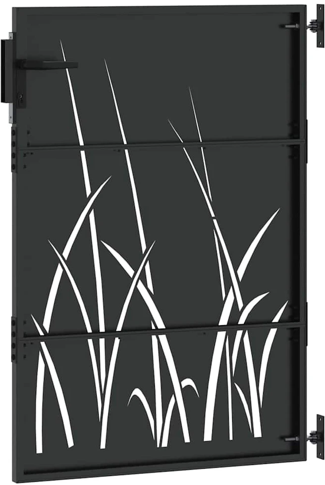 Sodo vartai Juoda 85 x 125 cm Milteliniu būdu padengtas plienas