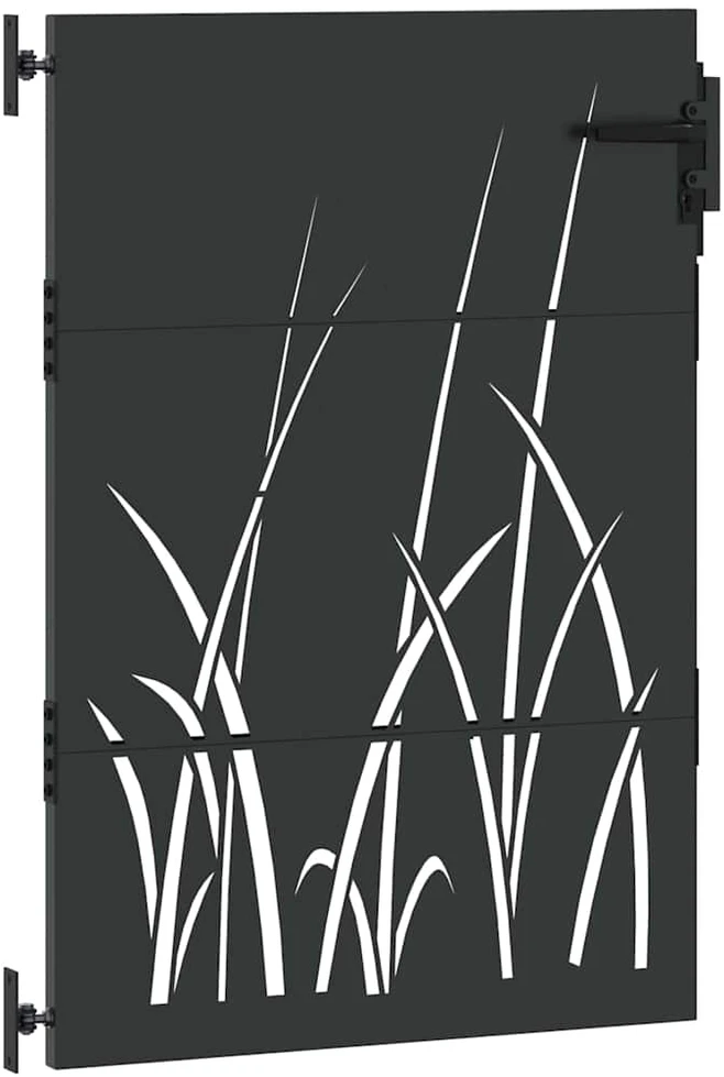 Sodo vartai Juoda 85 x 125 cm Milteliniu būdu padengtas plienas