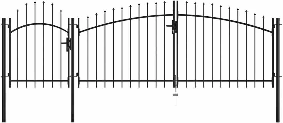 Sodo vartai, juodos spalvos, 2,25x4m, plienas
