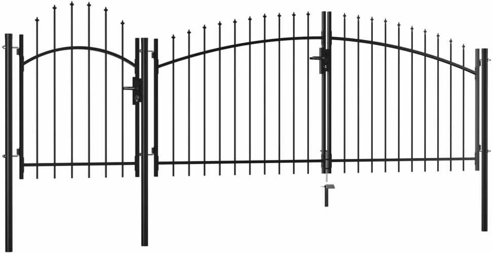 Sodo vartai, juodos spalvos, 2,25x4m, plienas