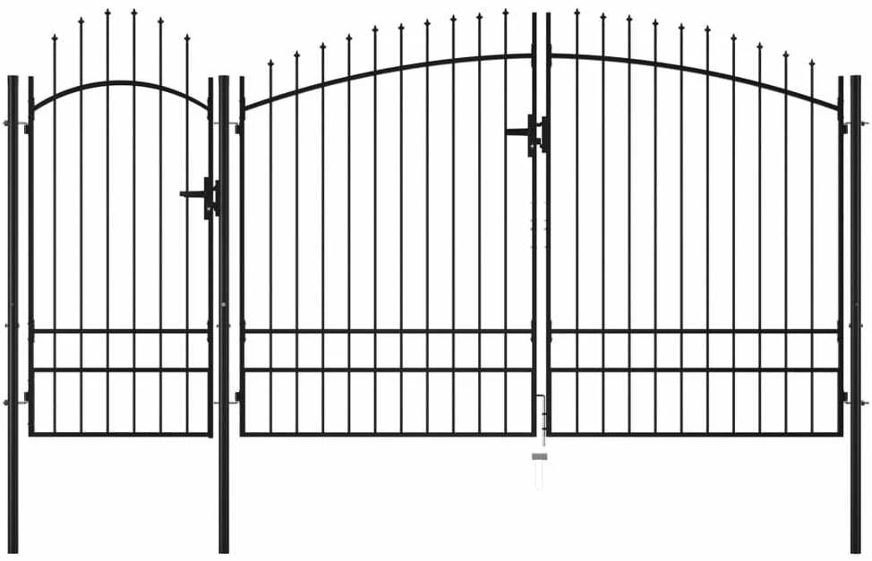 Sodo vartai, juodos spalvos, 2,45x4m, plienas
