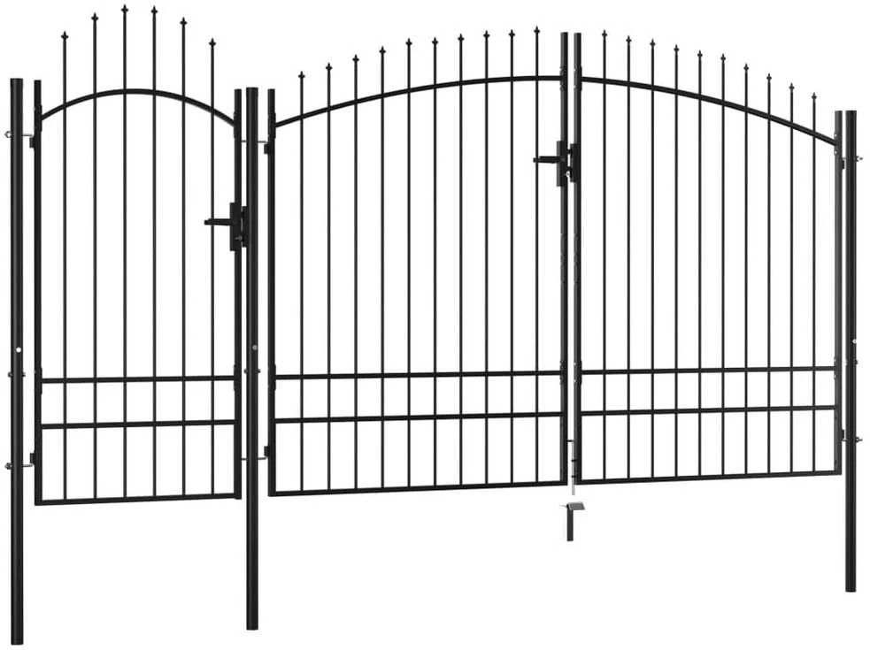 Sodo vartai, juodos spalvos, 2,45x4m, plienas