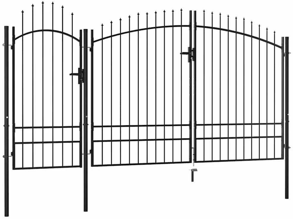 Sodo vartai, juodos spalvos, 2,45x4m, plienas