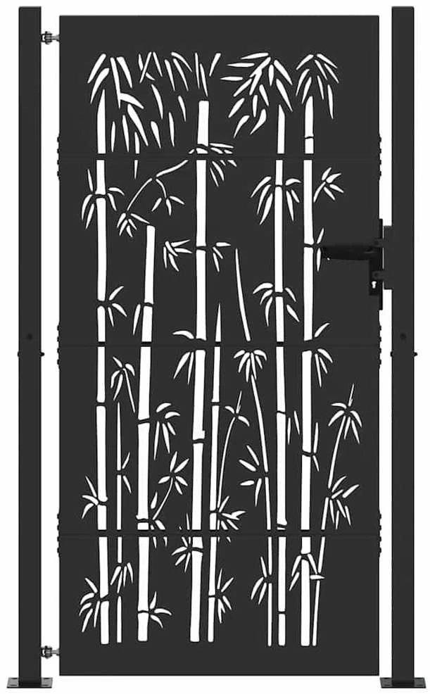 Sodo vartai Juoda 110 x 180 cm Milteliniu būdu dengtas plienas