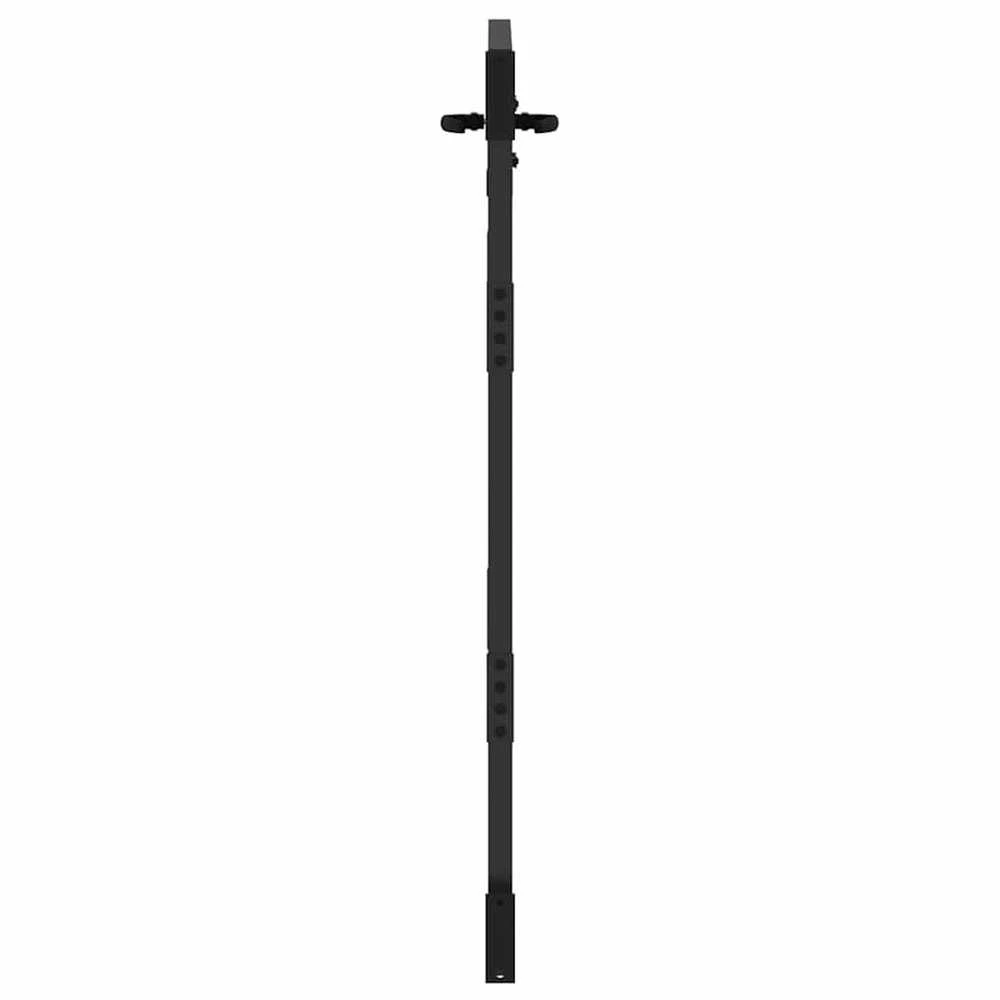 Sodo vartai 85 x 150 cm Juoda Užrakintas