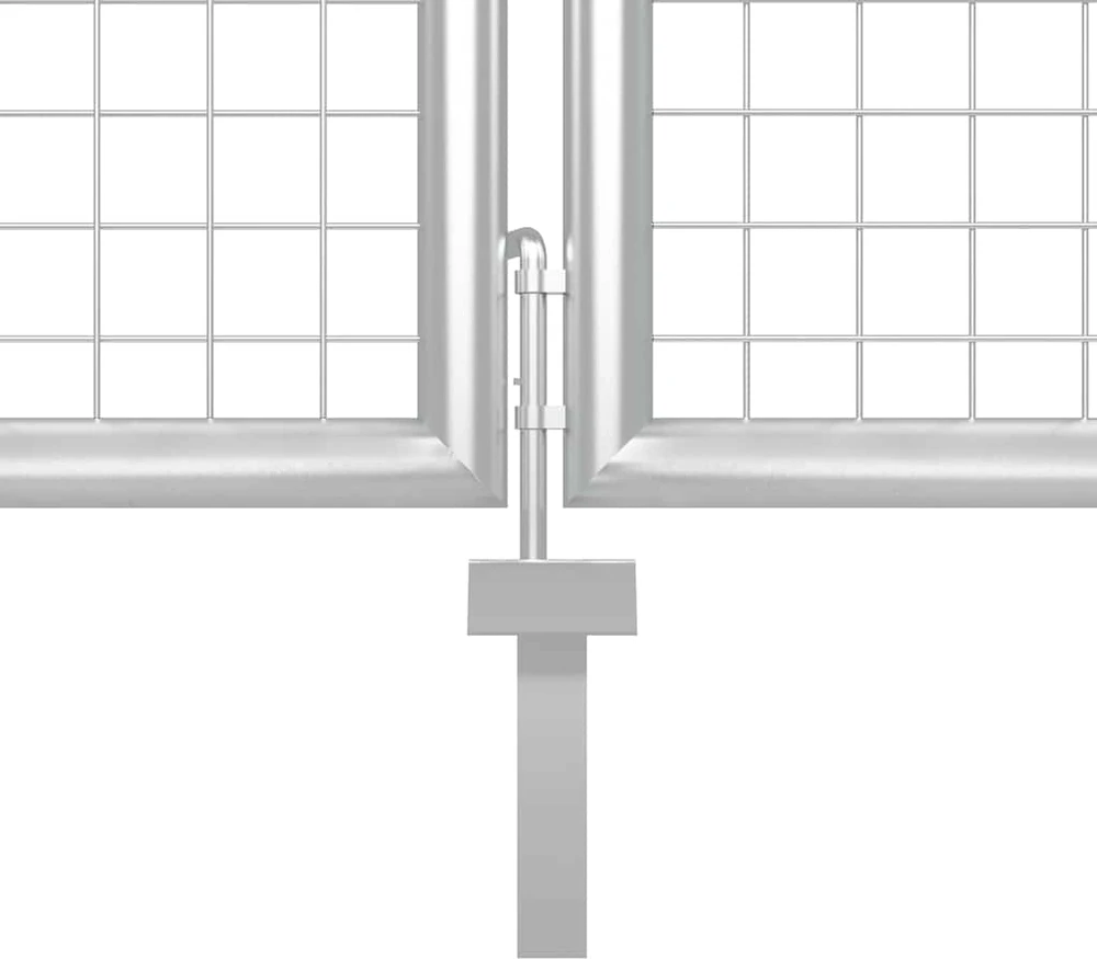 Sodo vartai, plieniniai, 350x175 cm, sidabriniai