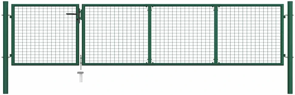 Sodo vartai, žalios sp., 350x75cm, plienas