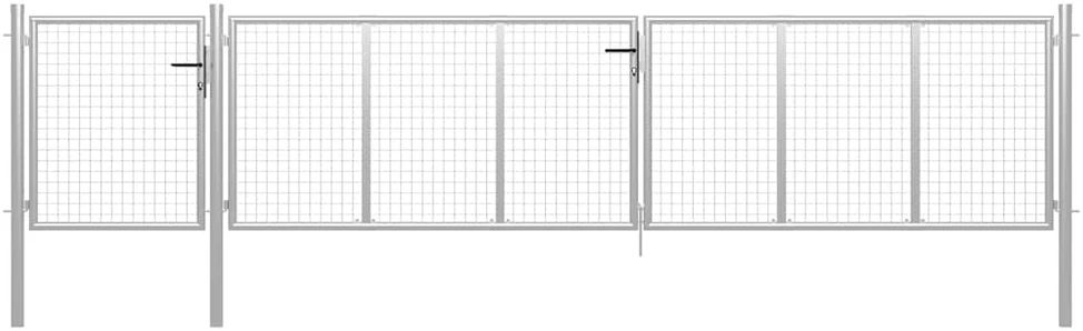 Sodo vartai, sidabrinės spalvos, 500x100cm, plienas